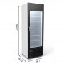 Морозильный шкаф 420л Crystal CRFV 500 Frameless со стеклянной безрамочной дверью