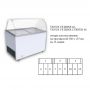 Морозильна вітрина 454л Crystal VENUS VETRINE CURVED 46 для м'якого морозива гнуте скло