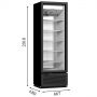 Морозильный шкаф 420 л со стеклянной дверью Crystal CRFV 500 black