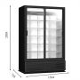 Холодильный шкаф 1129 л с двумя дверьми Crystal CRS 1200 black