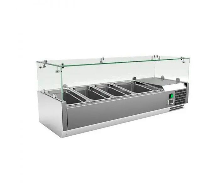 Вітрина саладетта GN 1/3-3 шт + GN 1/2-1 шт Gooder VRX1200/380