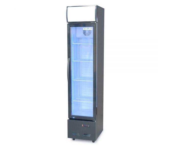 Шафа холодильна для напоїв 135 л GoodFood BC160BW2LEDCOL black-white