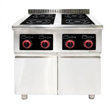 Індукційна плита 4-х конфоркова Tehma Modular TMI 4xD4 800х720х850 4 кВт підлогова з дверима