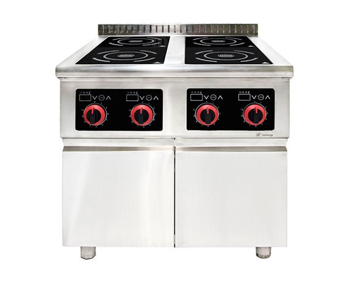 Индукционная плита 4-х конфорочная Tehma Modular TMI 4xD4 800х720х850 4 кВт напольная с дверью