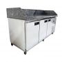 Холодильний стіл Tehma 3 двері з гранітною стільницею / 3 борти h200mm 420 л